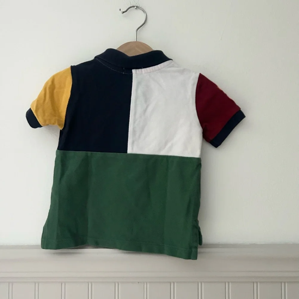Vintage Ralph Lauren Baby 18 Months Kids Colorblock Polo Shirt
